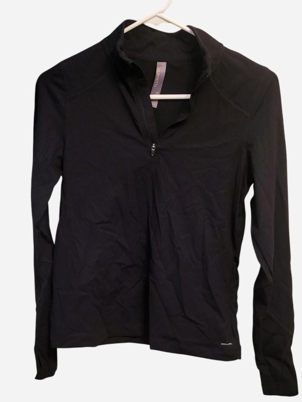 Mondetta 🖤 Black Half Zip-Up Lightweight Longsleeve